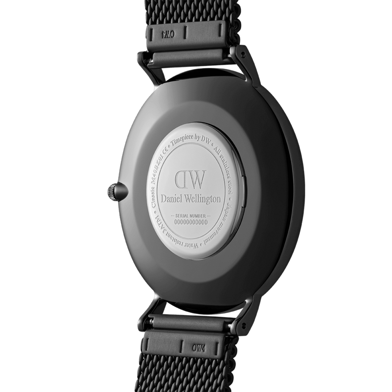 Mesh Onyx - Black watch with black sunray dial | DW