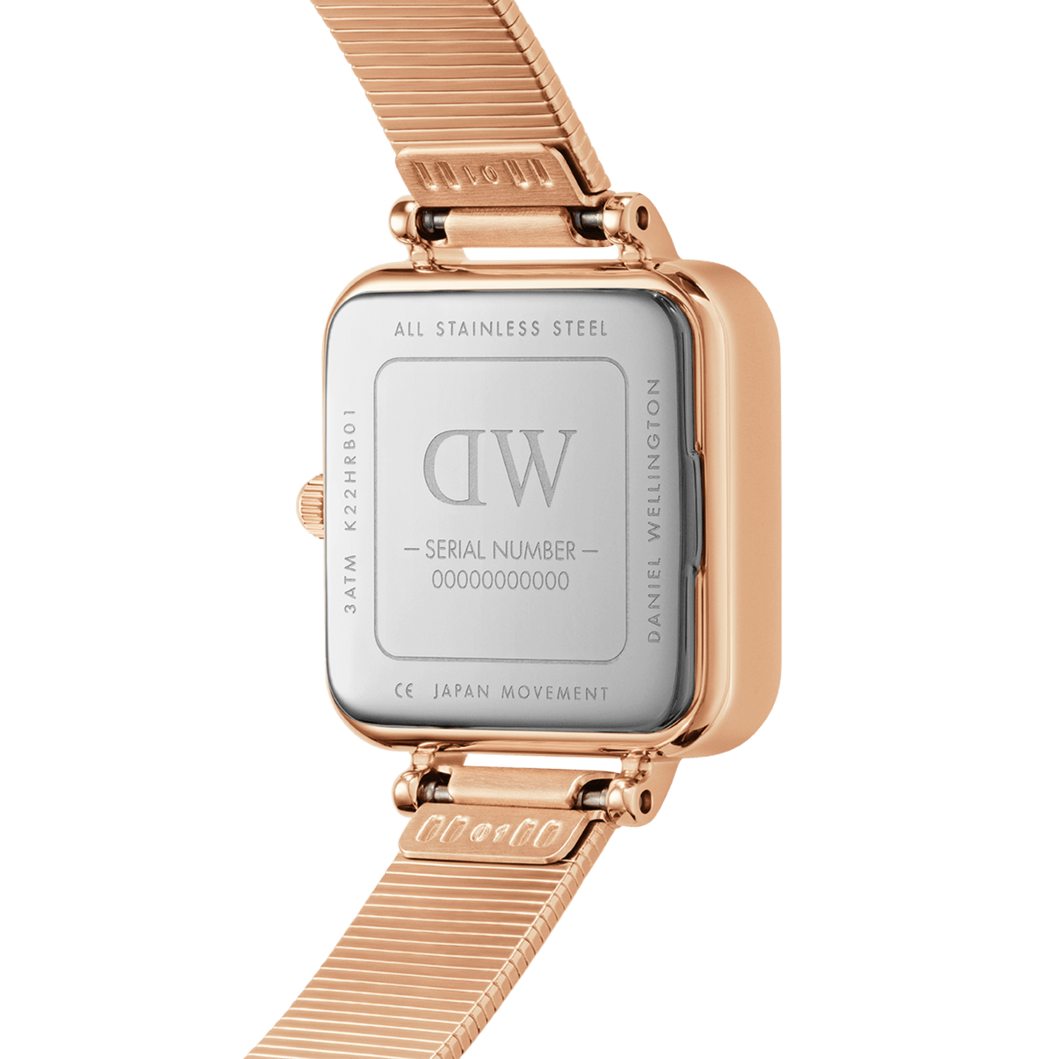 Quadro Studio - Womens square watch - Black & Rose Gold | DW Quadro Studio - Womens square watch - Black & Rose Gold | DW