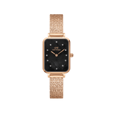 Quadro Lumine Pressed Piano Black MoP Rose Gold