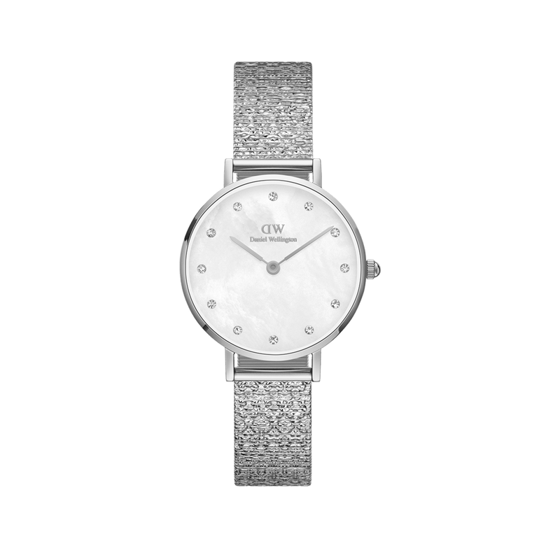 Petite Lumine Pressed Piano White MoP Silver
