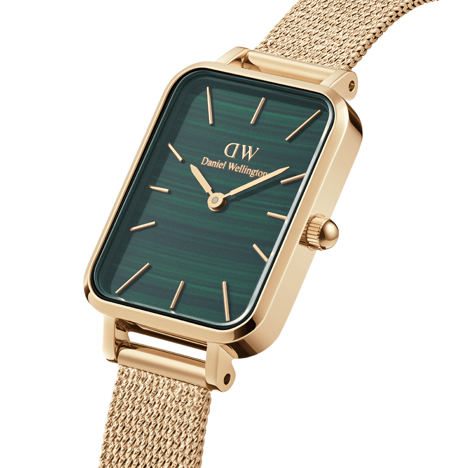 Quadro Pressed Evergold - Gold Watch with Green Dial | DW Quadro Pressed Evergold - Gold Watch with Green Dial | DW