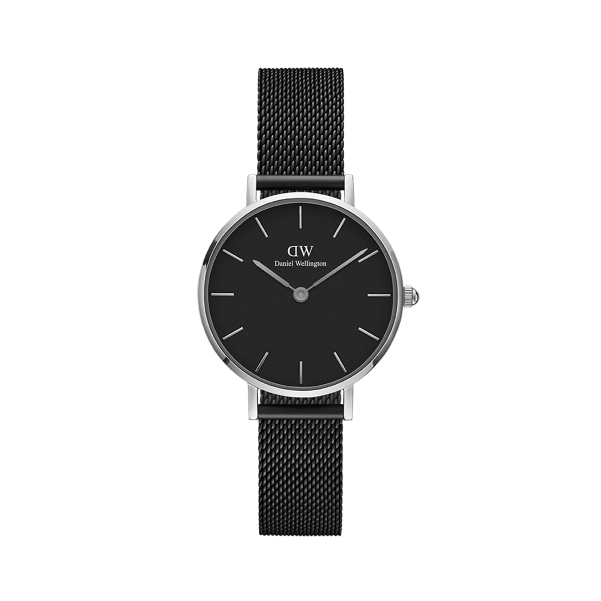 腕時計 DANIEL WELLINGTON Petite Ashfield - Black and silver women's watch | DW