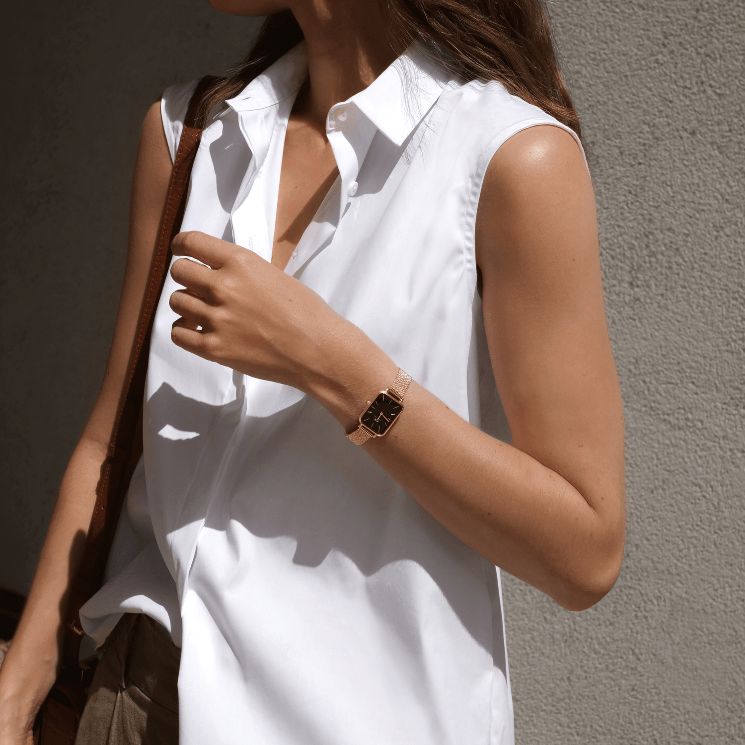 Quadro - Square watch for women in rose gold | DW Quadro - Square watch for women in rose gold | DW