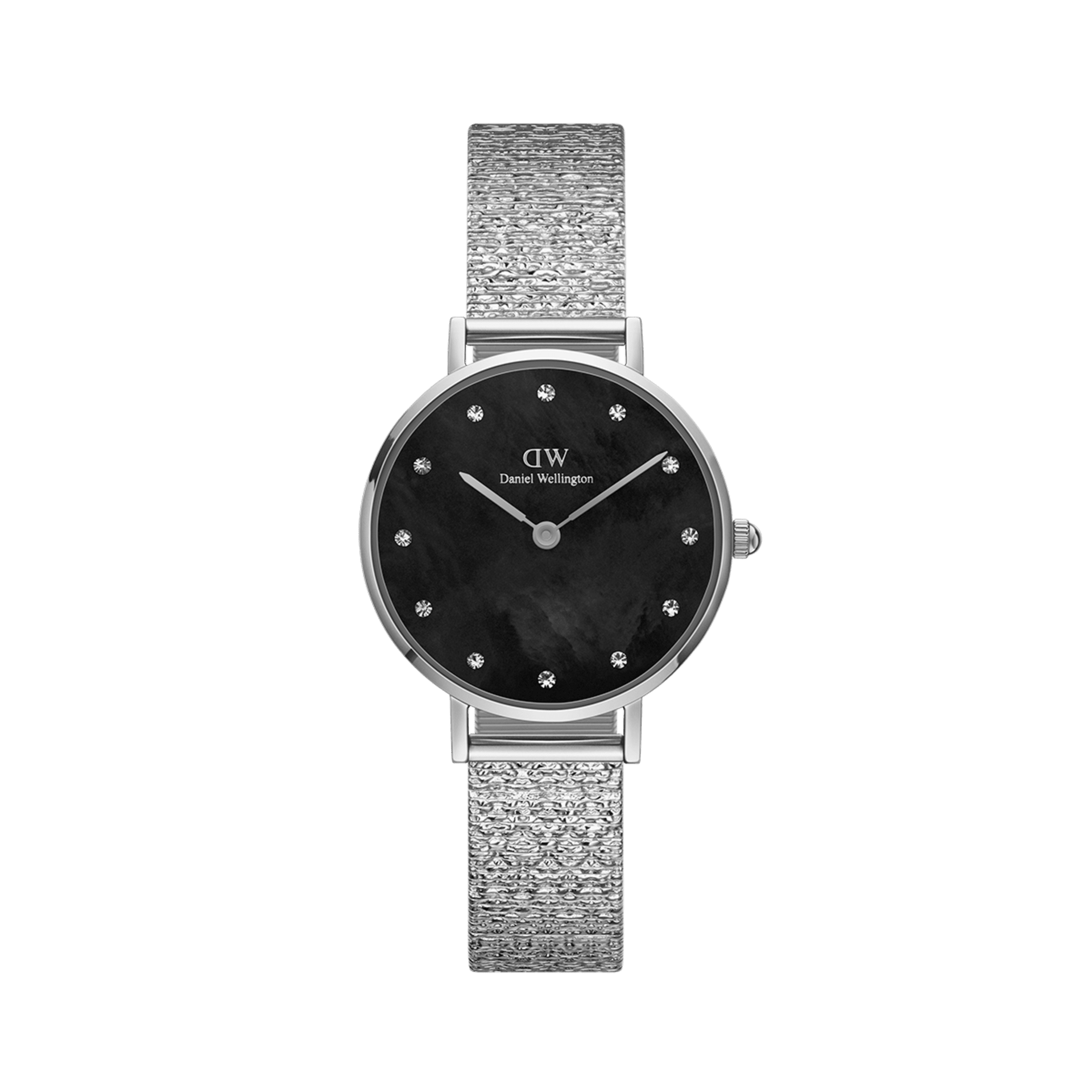 Petite Lumine Pressed Piano Black MoP Silver