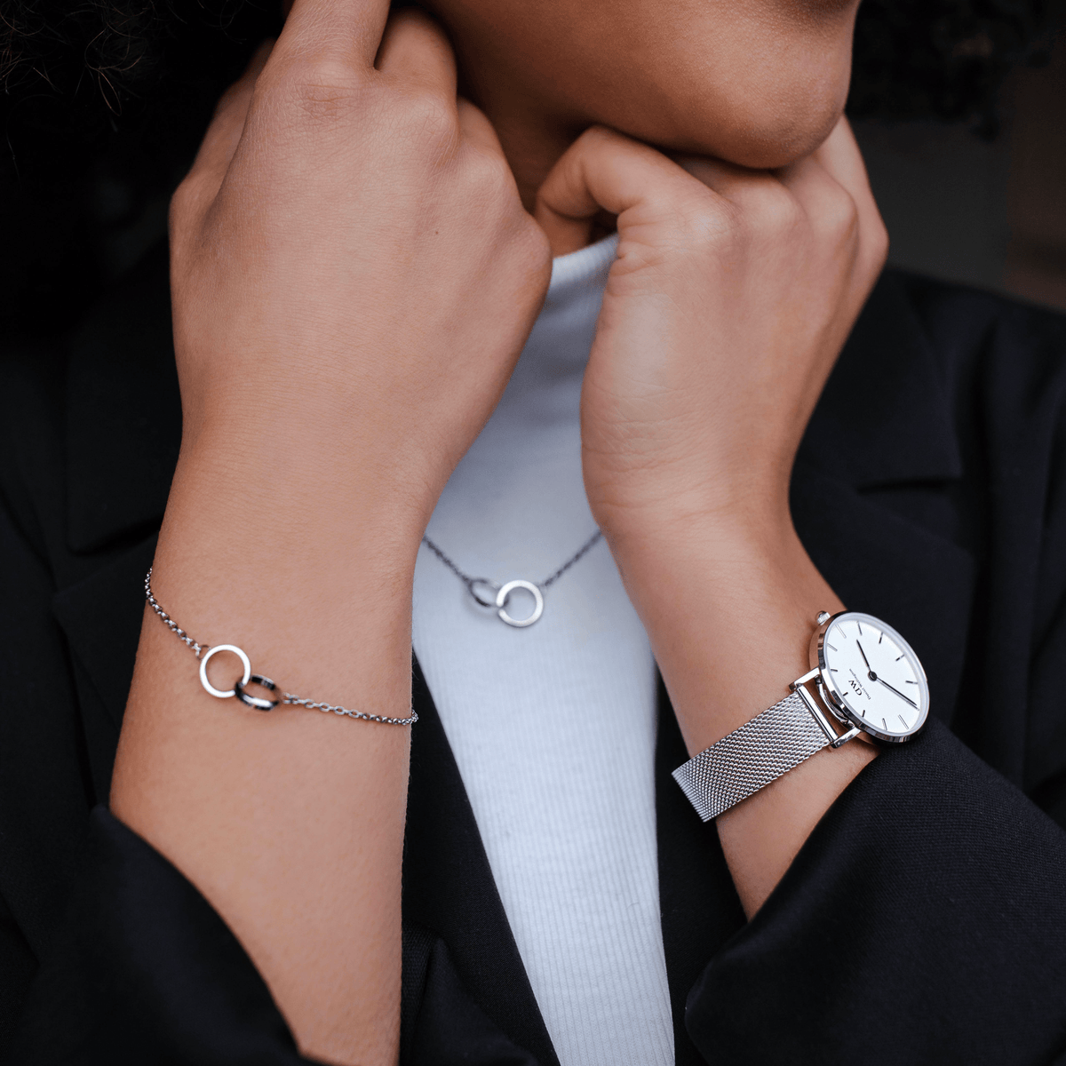 Jewellery - Elan Unity bracelet in silver - Size 155mm | DW Jewellery - Elan Unity bracelet in silver - Size 155mm | DW