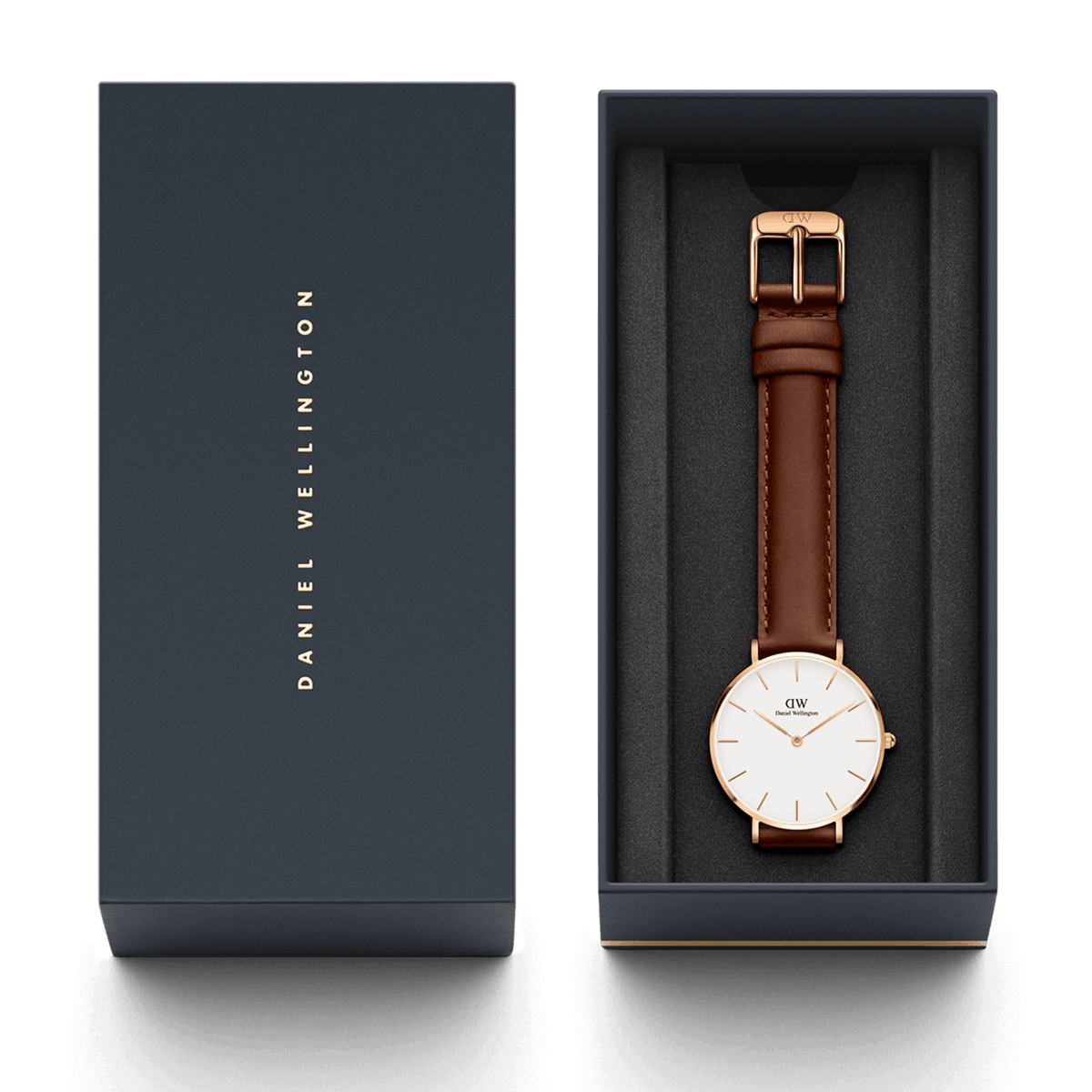Daniel Wellington Women s Petite St. Mawes Brown Leather Watch