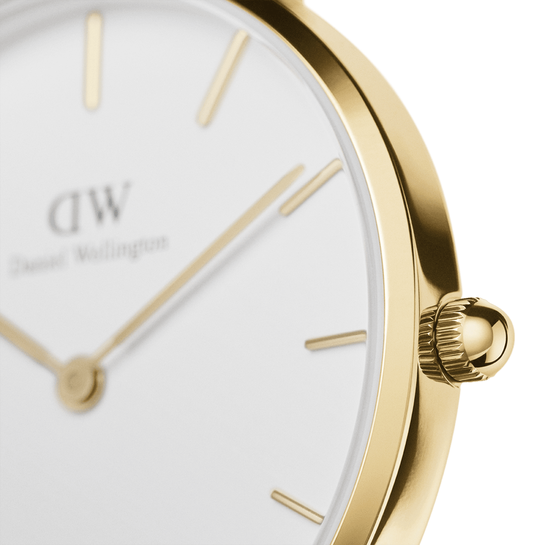 Petite St Mawes 28mm Leather Watch in Rose Gold
