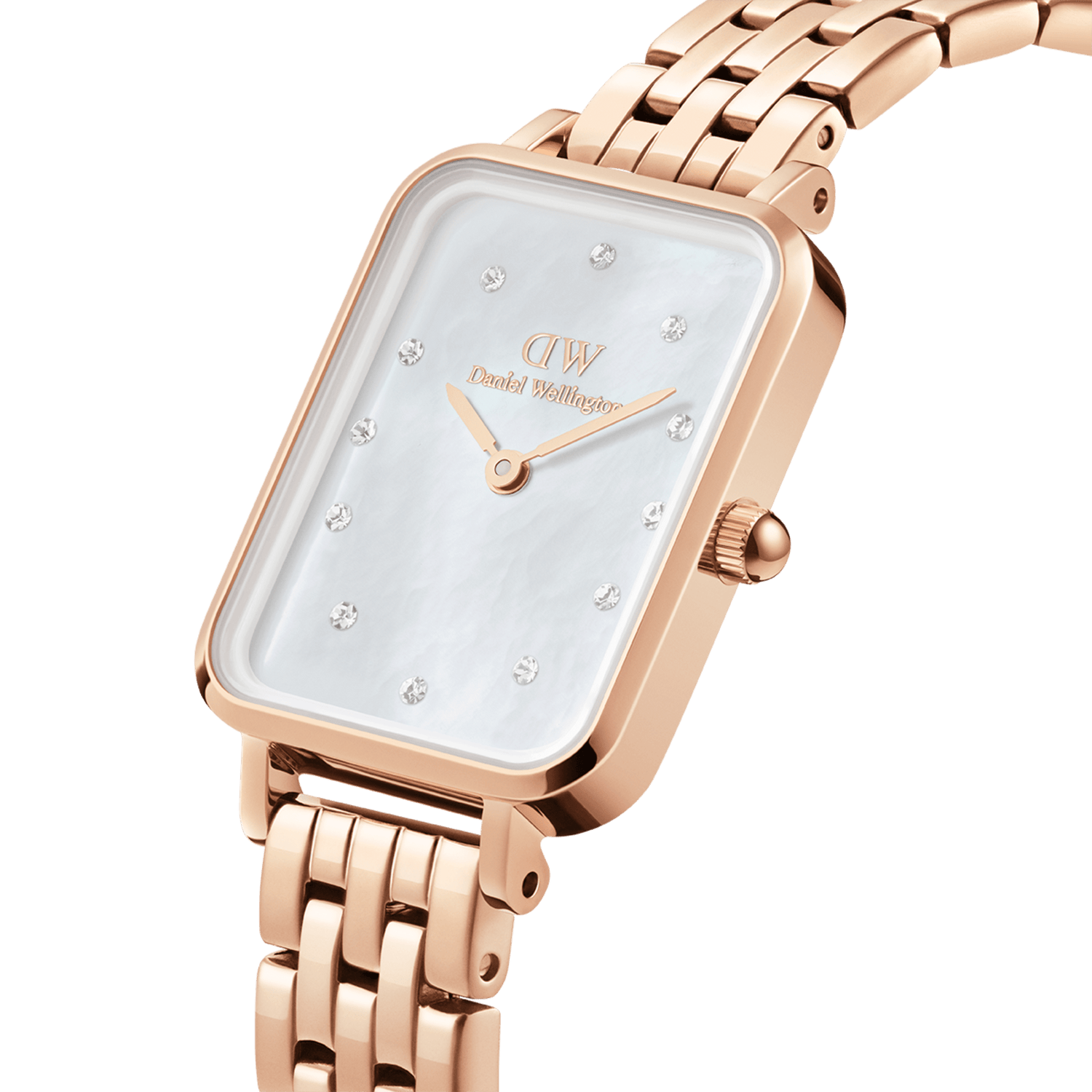 Quadro Lumine - Watch with white mother of pearl dial | DW Quadro Lumine - Watch with white mother of pearl dial | DW
