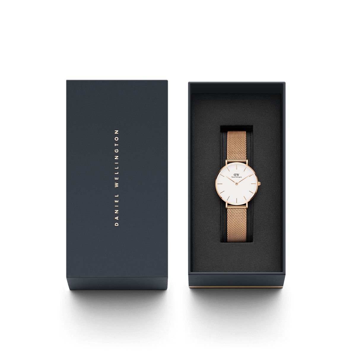 Petite Melrose Women s watch in Rose Gold White DW