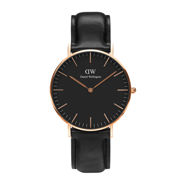 Sheffield - Black men's watch with leather strap 40mm | DW Sheffield - Black men's watch with leather strap 40mm | DW