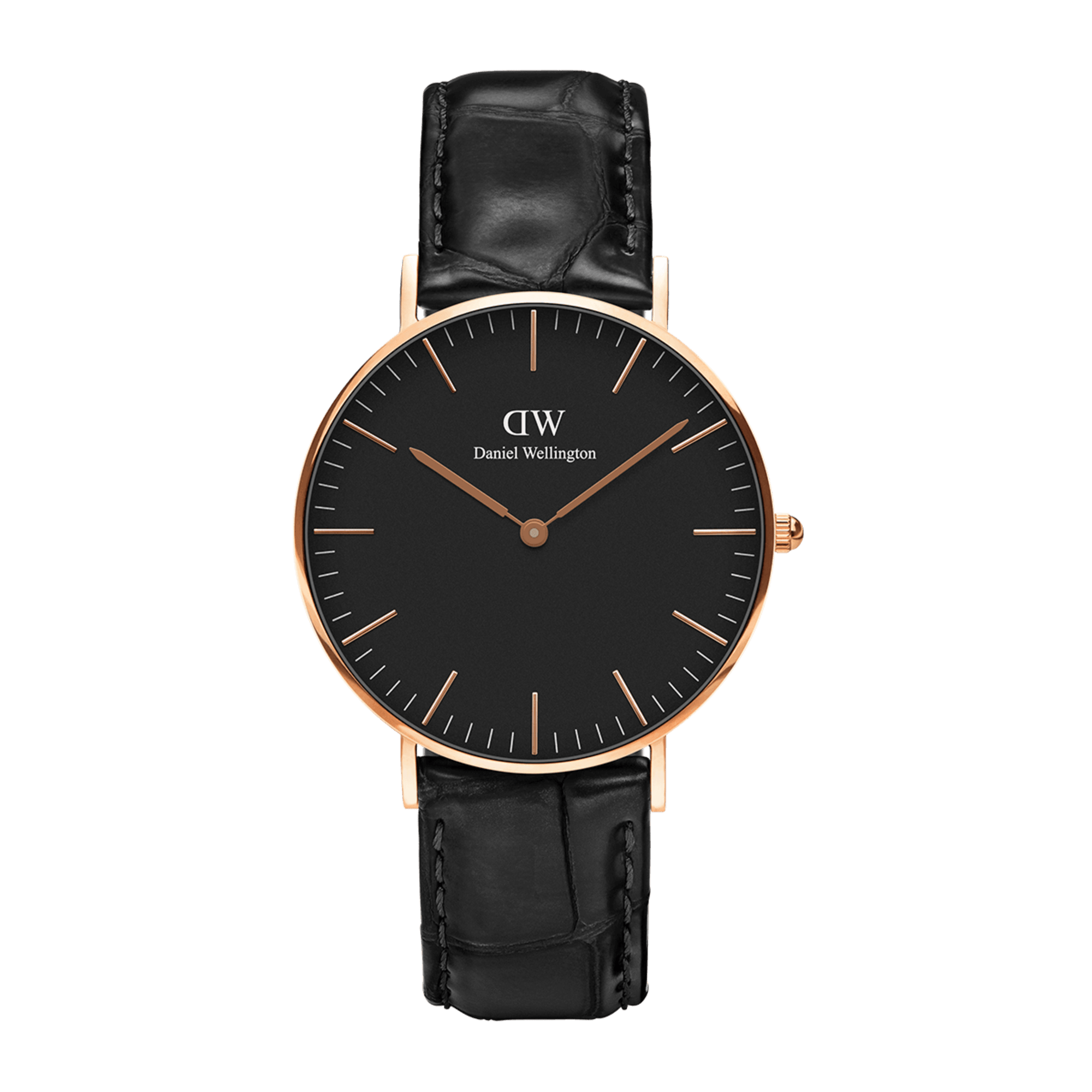 Reading Black men s watch with rose gold 40mm DW