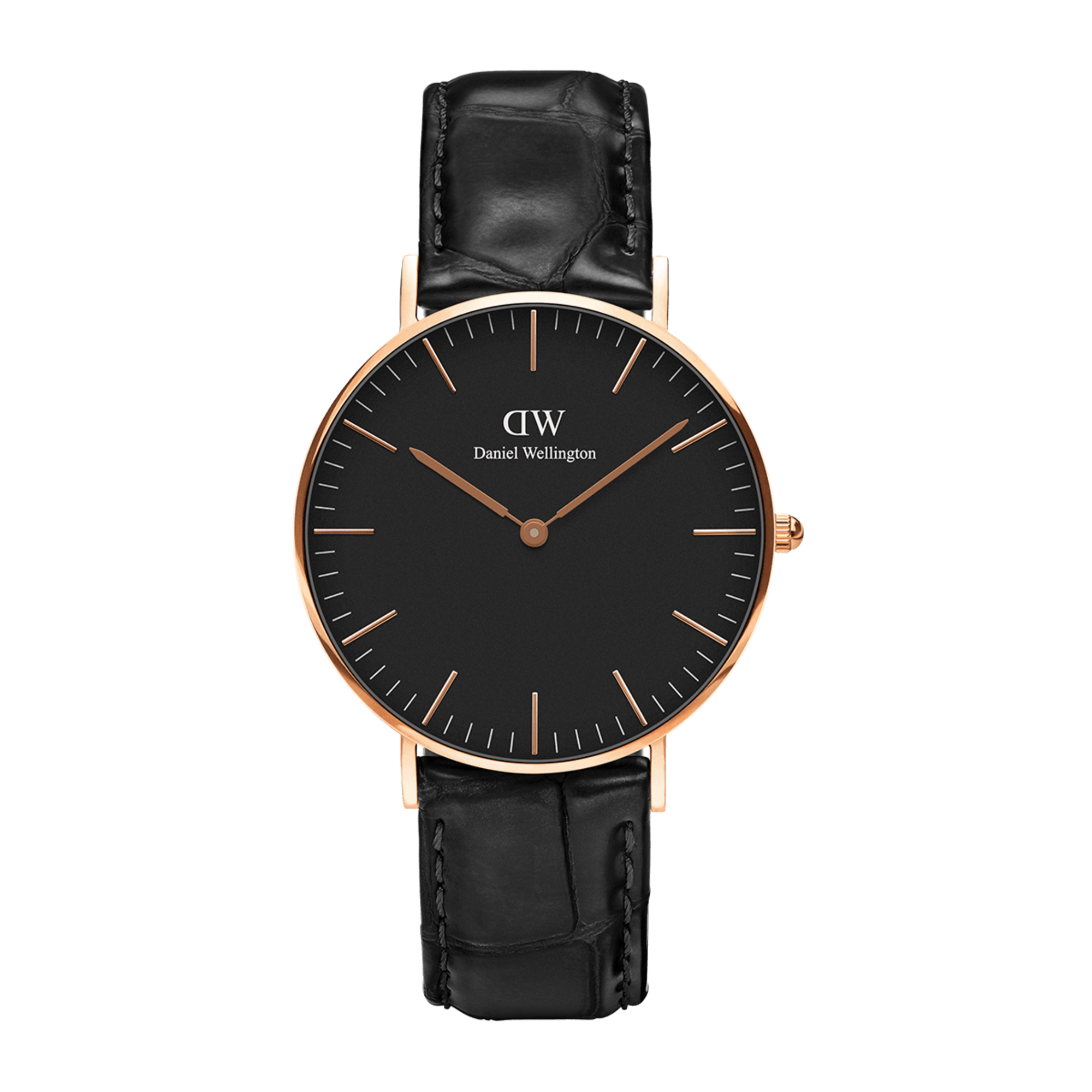 Reading - Black men's watch with rose gold 40mm | DW