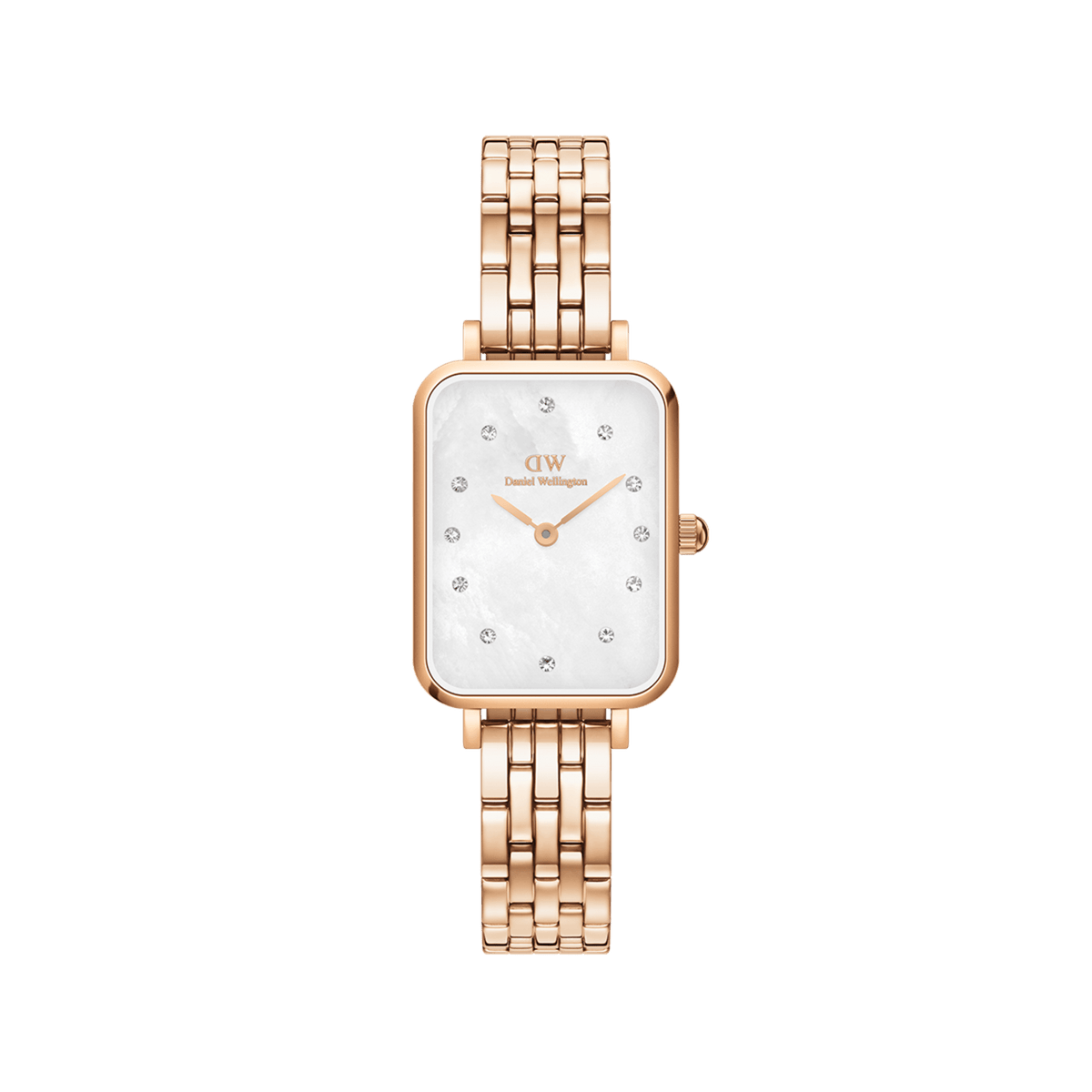 Quadro Lumine - Watch with white mother of pearl dial | DW Quadro Lumine - Watch with white mother of pearl dial | DW