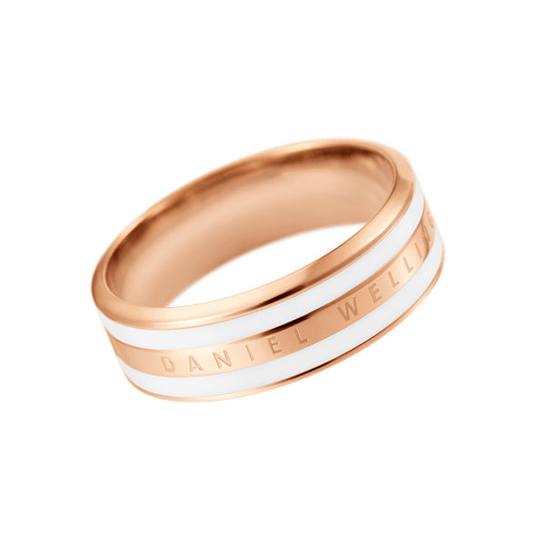 Jewellery - Emalie Ring - rose gold & satin white - H | DW