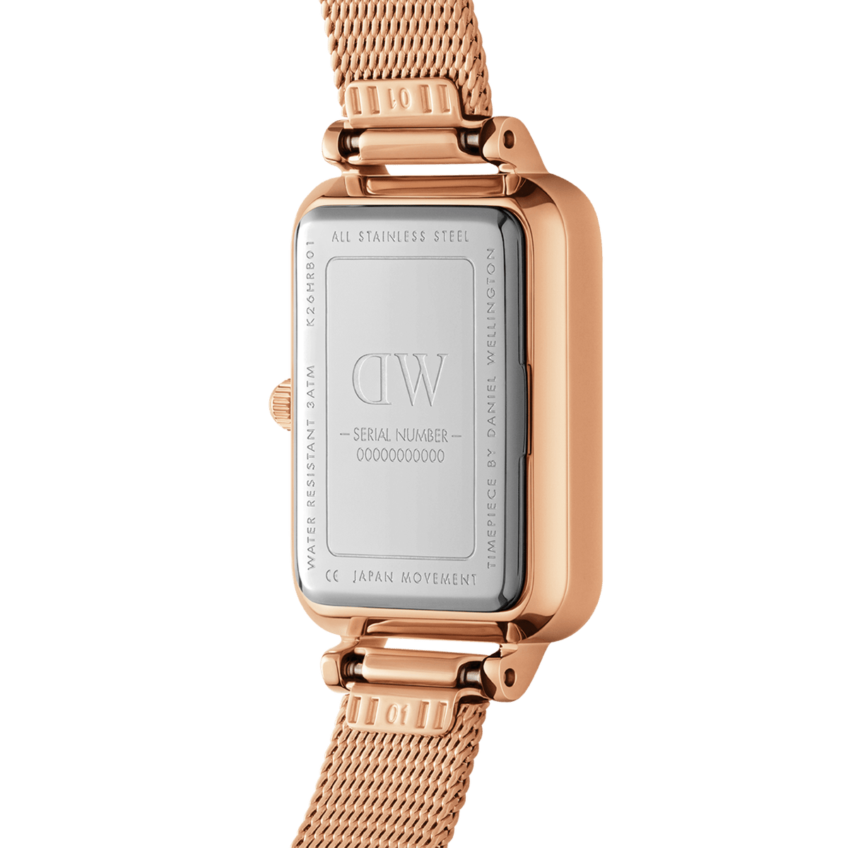 Quadro Unitone - Rose Gold square watch for women | DW Quadro Unitone - Rose Gold square watch for women | DW
