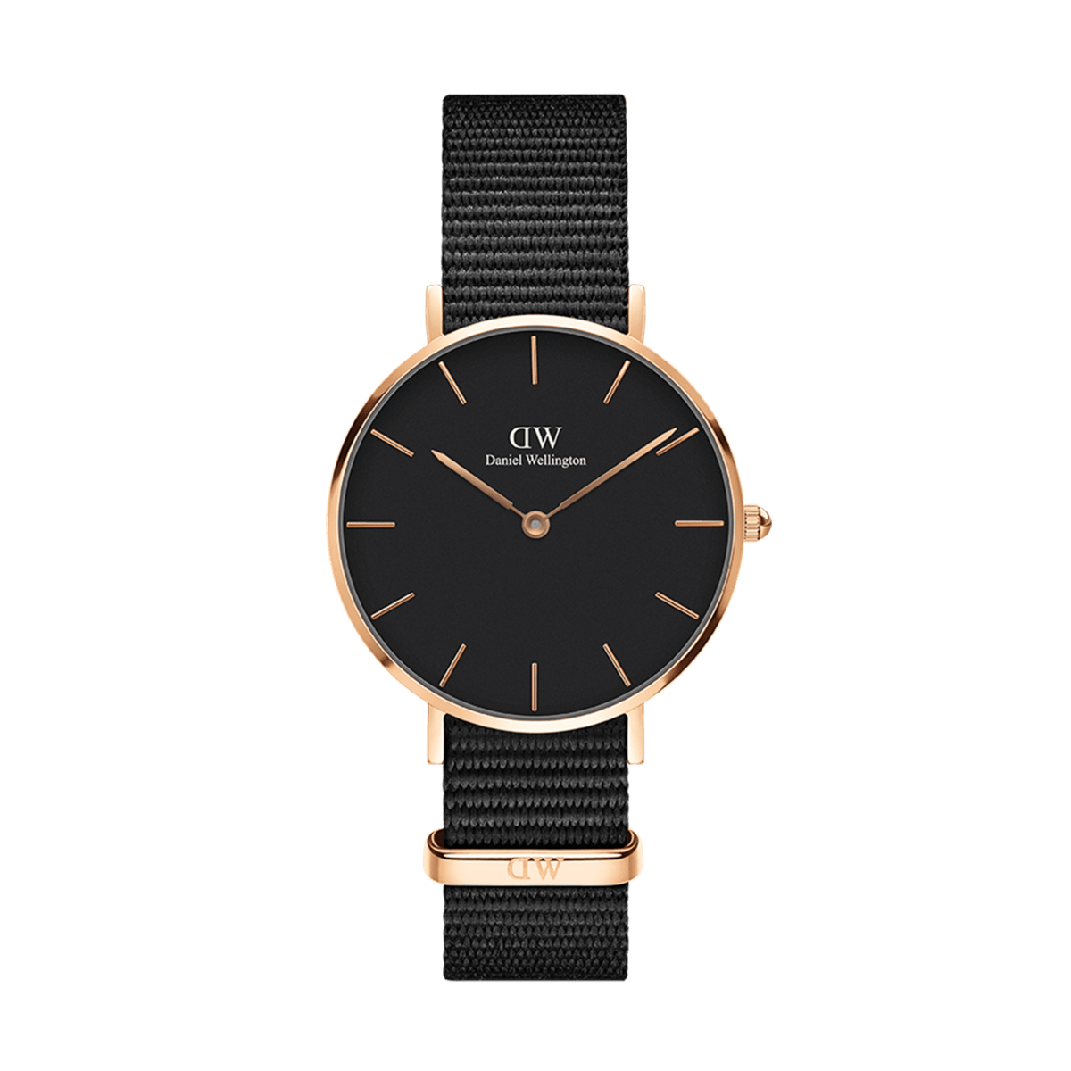 Petite Cornwall Women s watch in black rose gold DW