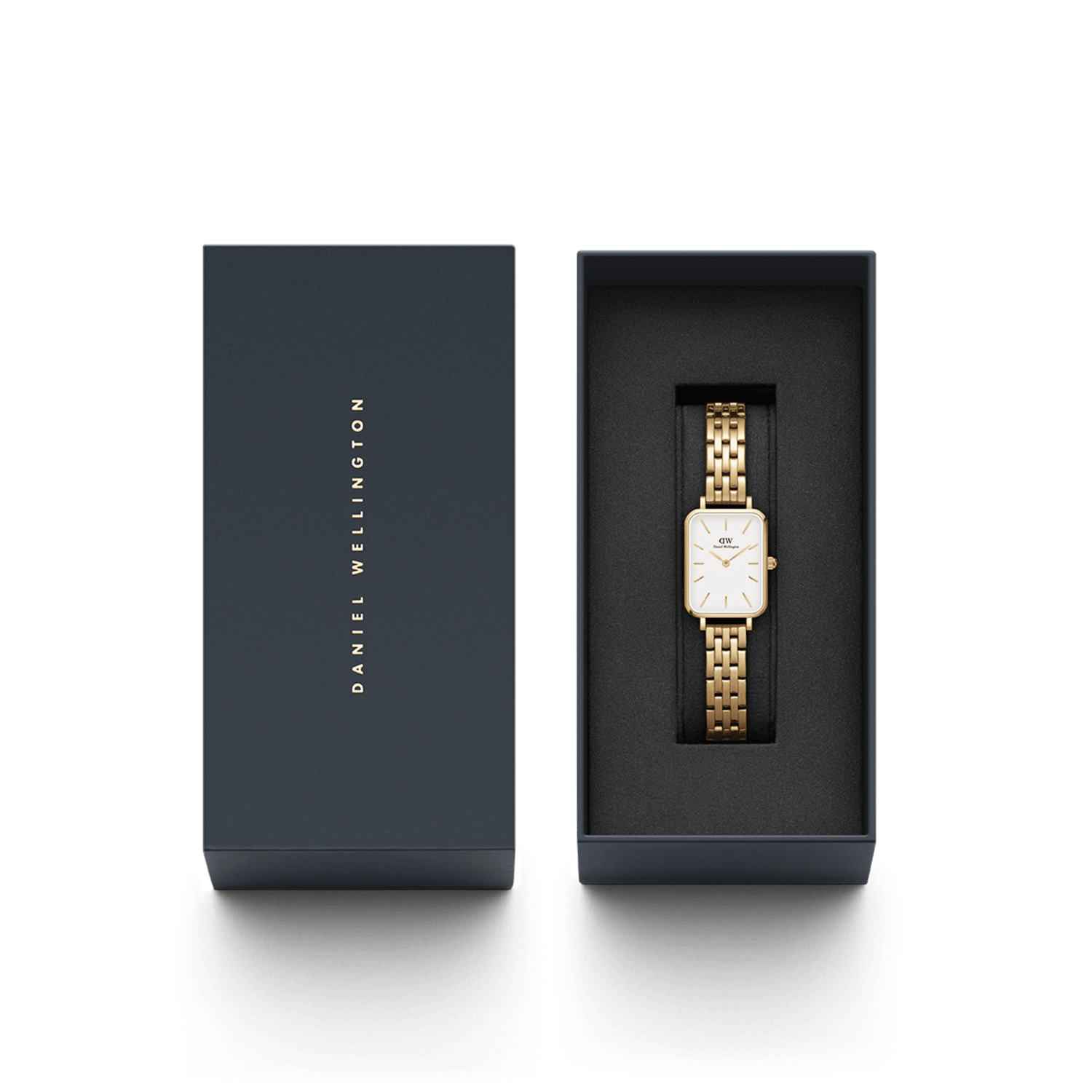 Quadro 5-Link - Women's gold watch with white dial | DW Quadro 5-Link - Women's gold watch with white dial | DW