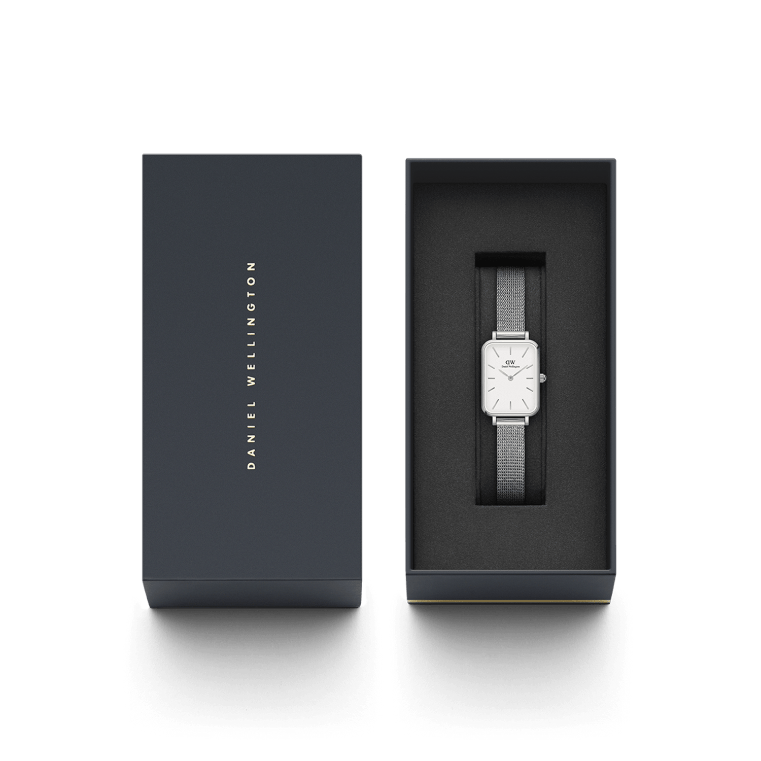 Quadro Unitone - Silver square watch for women | DW Quadro Unitone - Silver square watch for women | DW