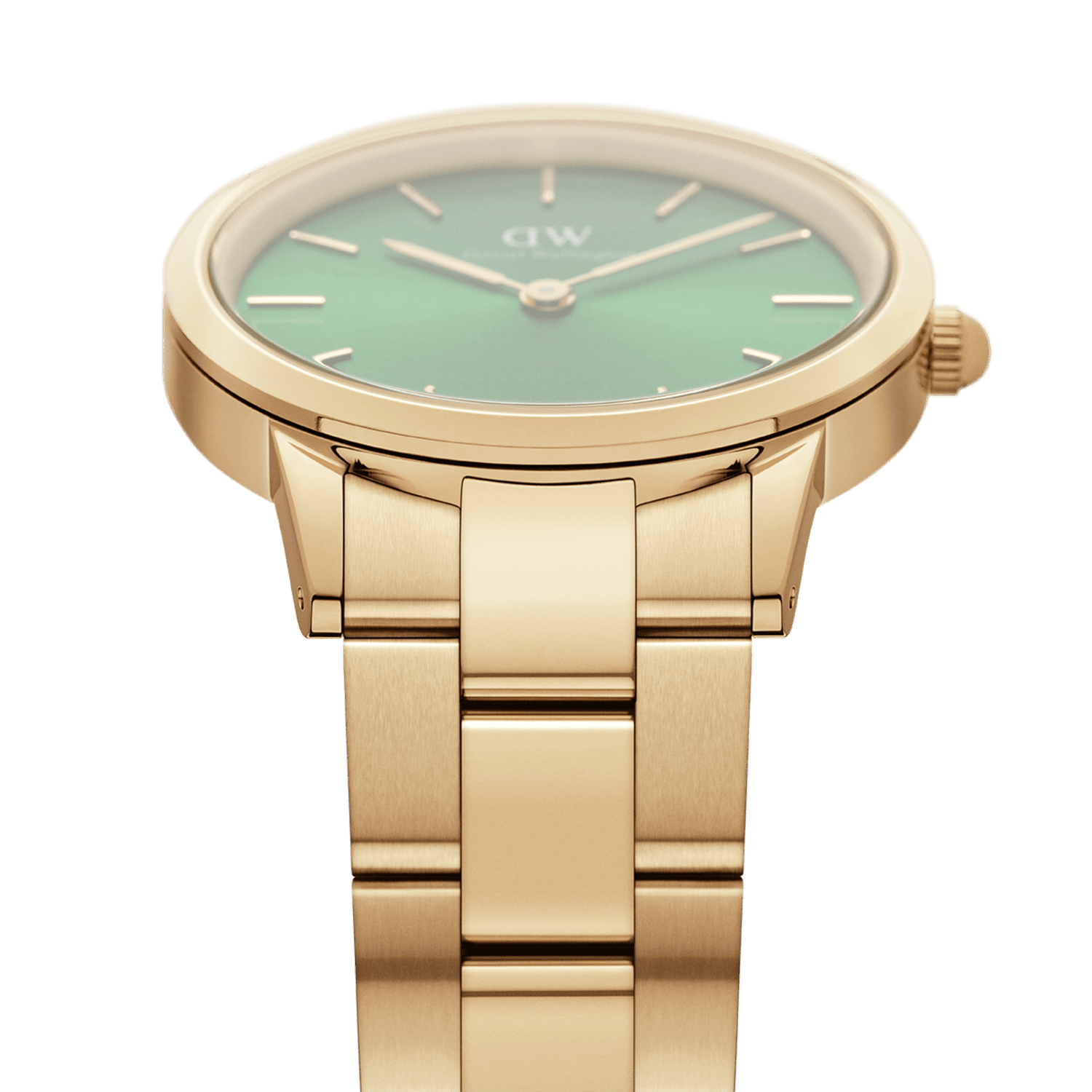 Iconic Link Emerald - Watch Gold with Green Dial | DW Iconic Link Emerald - Watch Gold with Green Dial | DW