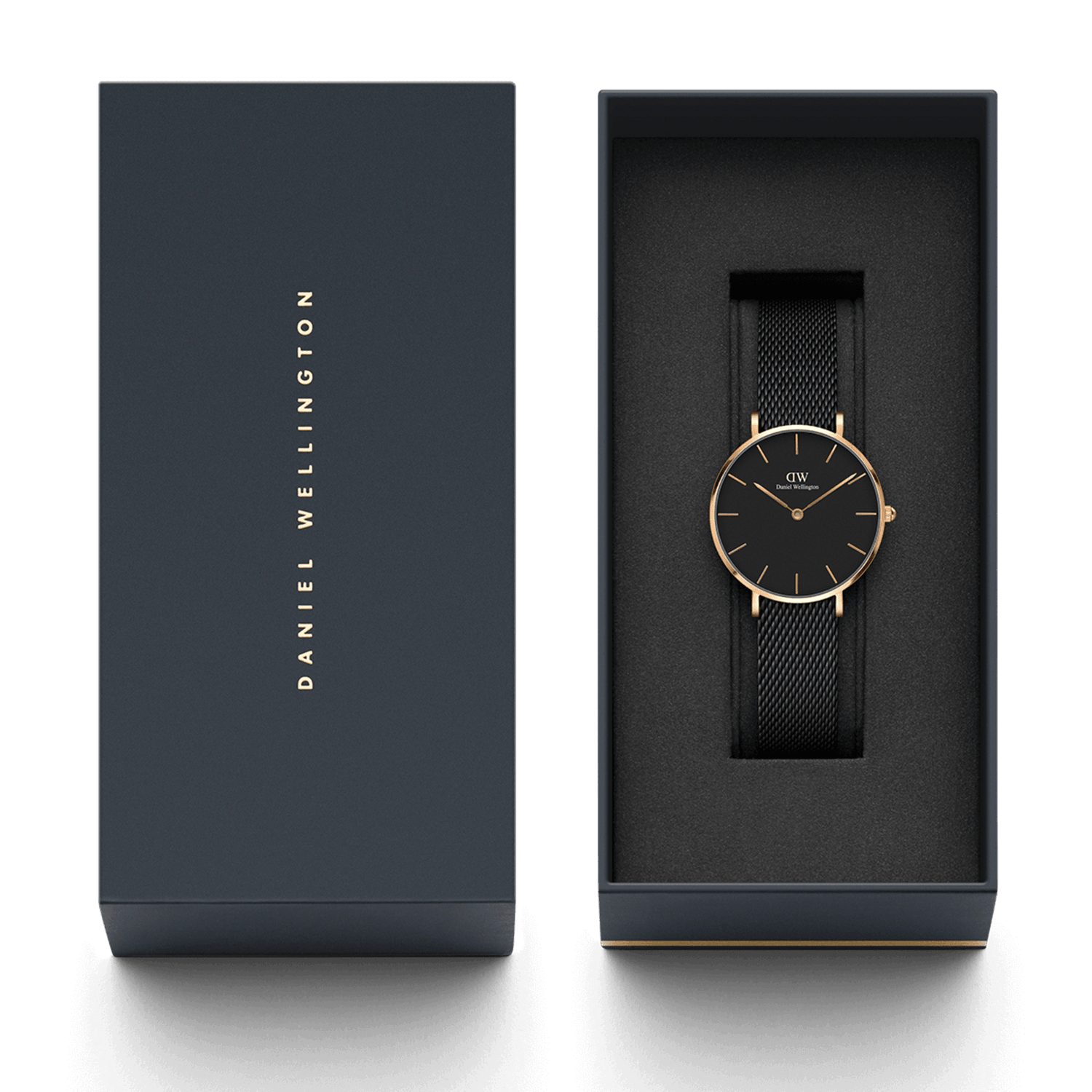 Petite Ashfield - Black women's watch with rose gold | DW Petite Ashfield - Black women's watch with rose gold | DW