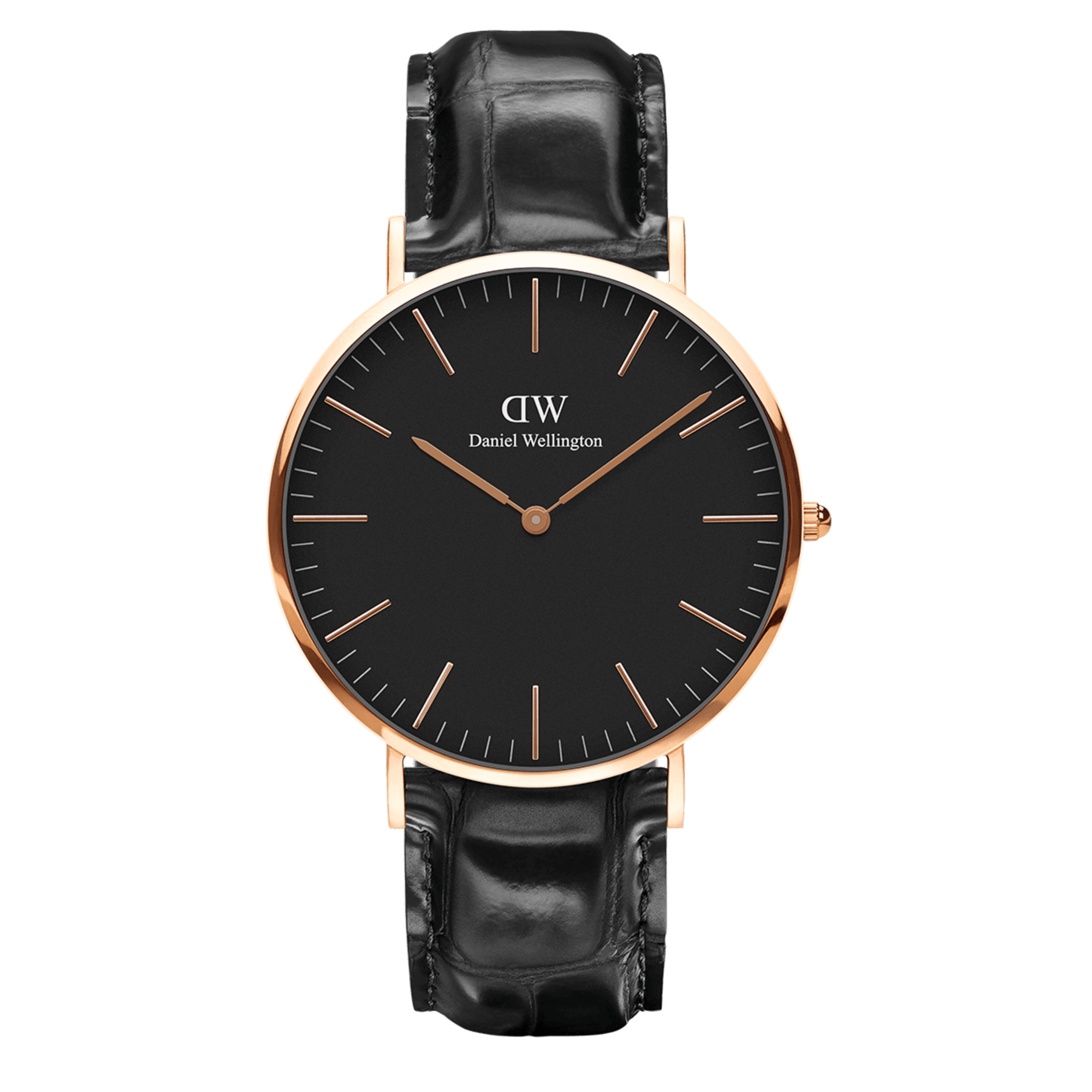 Daniel wellington watch black and rose gold 2025